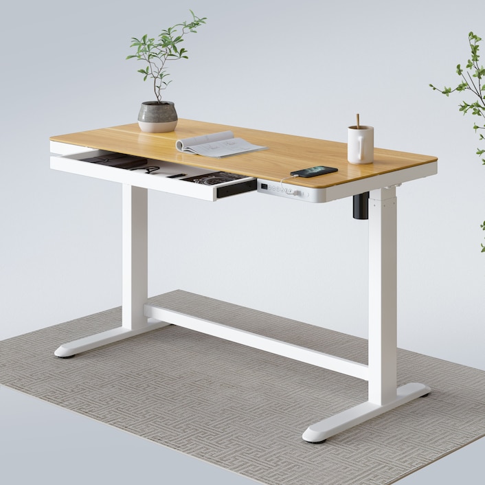 White wood new arrivals standing desk